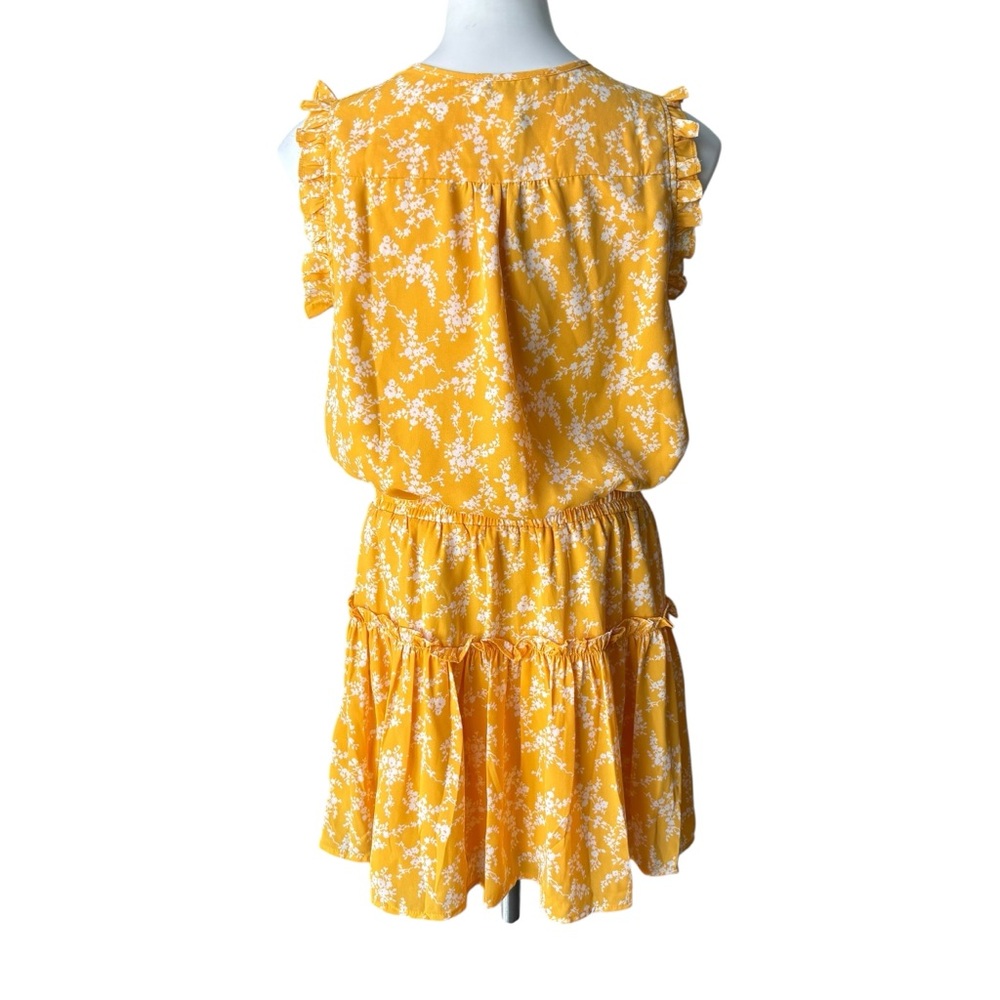 NWT, Pinch Tiered Ruffle Floral Blouse Cap Sleeve Elastic Waist, Sz M - Picture 5 of 15